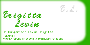 brigitta lewin business card